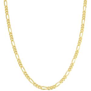 lot 141 image: Brand New Tiara 14K Gold Over Sterling Silver 4mm 20 Figaro Chain Necklace