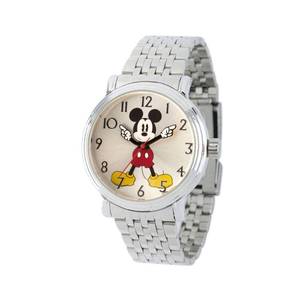 lot 90 image: Brand New Disney Mickey Mouse Hands Womens Sunray Stainless Steel and Silvertone Watch