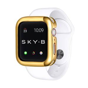 lot 45 image: Brand New SkyB Minimalist 18K Yellow Gold Protective Watch Case - For 44mm Apple Watch Series 4, 5, 6, SE