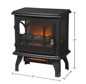 StyleWell Kingham 400 sq. ft. Panoramic Infrared Electric Stove in Black with Electronic Thermostat