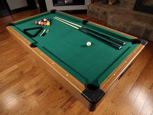 Mizerak Dynasty Space Saver 6.5 ft. Billard Table with Leg Levelers, Automatic Ball Return and Classic Green Nylon Cloth