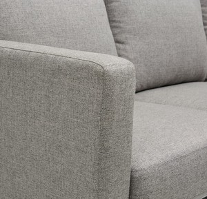 Rivet Revolve 80 x 62 in. Modern Upholstered Sofa with Reversible Sectional Chaise in Grey Weave