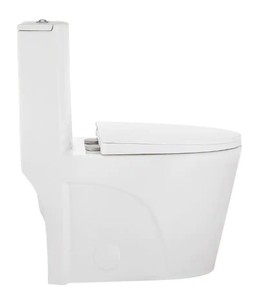 Swiss Madison St. Tropez 1-Piece 1.11.6 GPF Dual Flush Elongated Toilet with seat in Glossy White