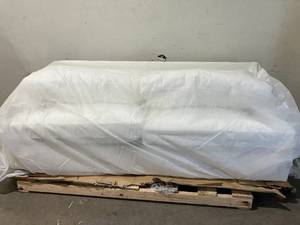 Stone & Beam 89.4 x 44.9 in. Lauren Down-Filled Oversized Sofa Couch in Pearl