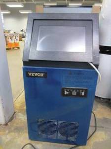 lot 507 image: VEVOR 88 lb.  24 H Ice Machine Commercial Stainless Steel Auto Clean Freestanding Ice Maker Machine in Silver (APPEARS TO BE IN NEW CONDITION)