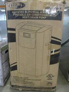lot 514 image: Whynter Elite 12,000 BTU Dual Hose Digital Portable Air Conditioner with HeatDrain Pump and Dehumidifier (USED, REMOTE IS MISSING BACK COVER)