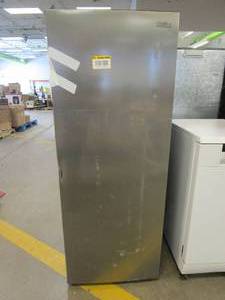 lot 525 image: Vissani 7 cu. ft. Convertible Upright FreezerRefrigerator in Stainless Steel Look (SEVERAL DENTS ON DOOR)