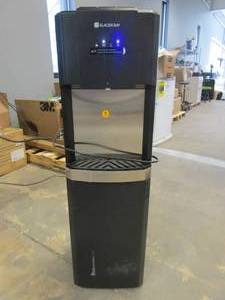 lot 528 image: Glacier Bay Matte Black and Stainless Steel Bottom Load Water Dispenser (SLIGHTLY USED)