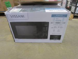 lot 556 image: Vissani 1.7 cu. ft. 1000-Watt Over the Range Microwave in Black (OPEN BOX)