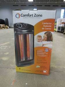 lot 574 image: Comfort Zone 1500-Watt Electric Quartz Infrared Radiant Tower Heater (OPEN BOX)