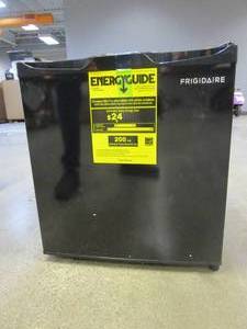 lot 608 image: Frigidaire 1.6 cu. ft. Mini Fridge in Black (DENTED IN BACK CORNER)