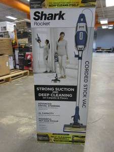 lot 634 image: Shark Rocket Self-Cleaning Brush Roll Corded Stick Vacuum Cleaner (NEW)