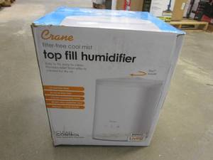 lot 635 image: Crane 1.2 Gal. Cool Mist Top Fill Humidifier & Aroma Diffuser for Medium to Large Rooms up to 500 sq. ft (OPEN BOX)