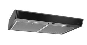 lot 616 image: Broan-NuTone Mantra AVSF1 Series 36 in. 375 Max Blower CFM Convertible Under-Cabinet Range Hood with Light in Black (OPEN BOX)