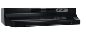 lot 725 image: Broan-NuTone RL6200 Series 24 in. Ductless Under Cabinet Range Hood with Light in Black (OPEN BOX)
