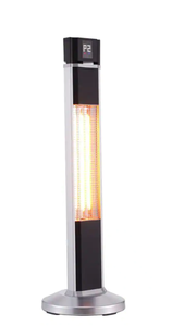 lot 745 image: 1500-Watt Infrared Carbon Tech Electric Freestanding Heater Digital Space Heater wRemote Control IndoorOutdoor Use (OPEN BOX)