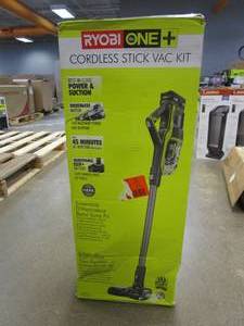 lot 739 image: RYOBI ONE HP 18V Brushless Cordless Pet Stick Vacuum Cleaner Kit with 4.0 Ah HIGH PERFORMANCE Battery and Charger (OPEN BOX)