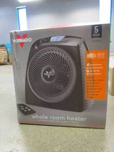 lot 787 image: Vorando TAVH10 1500-Watt Whole Room 5118 BTU Electric Fan Heater, Adjustable Thermostat, AutoClimate, Advanced Safety in Black (OPEN BOX)
