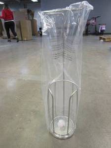 lot 788 image: Franklin Brass Freestanding Toilet Paper Holder with Reserve, Brushed Nickel (OUT OF BOX)