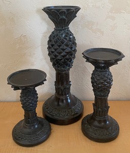 lot 21 image: Trio of Candle Holders