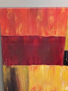 lot 58 image: Vibrant Abstract Canvas Print