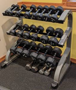 lot 3 image: Ivanko Dumbbell Set