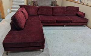 lot 1 image: Contemporary Red Sectional