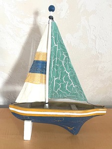 lot 117 image: Wooden Sailboat and Vases