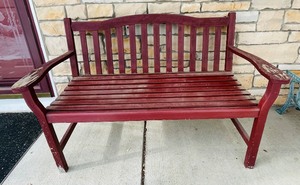 lot 162 image: Rustic Red Bench