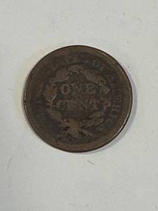 lot 2 image: 1850 One Cent Piece