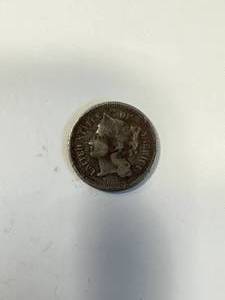 lot 18 image: 1865 Three Cent Nickel