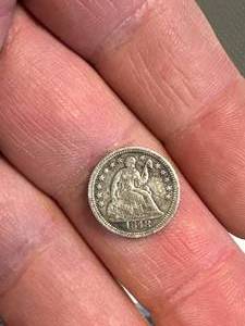 lot 32 image: 1848 Half Dime