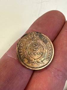 lot 43 image: 1864 Two Cent Piece
