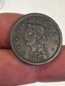 lot 57 image: 1846 One Cent Piece