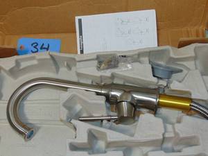 lot 34 image: Hansgrohe 04217800 Talis C Classic Bar Kitchen Single Hole Faucet in Steel Optic