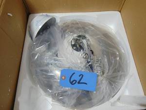 lot 62 image: 36 in. LED White Retractable Ceiling Fan with Light Kit and Remote Control by Bella Depot