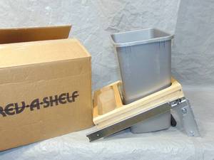 lot 41 image: Rev-A-Shelf 4WCTM-1816DM-1 4WCTM Top Mount Single Bin Trash Can - Natural