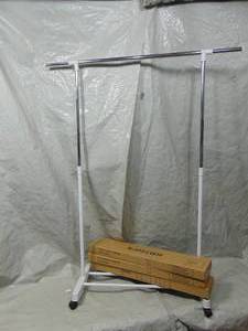 lot 53 image: 3 Pack Deluxe Adjustable Garment Rack - Rolling Clothes Organizer - White and Chrome