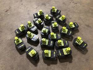 Mix Lot of assorted Ryobi Batteries, Customer return, Review all pictures
