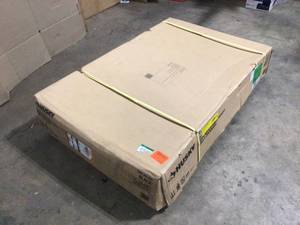 Husky  52 in. Adjustable Height Work Table with 2-Drawers in Black, Customer return, Review all pictures