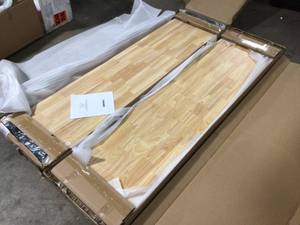 Husky  72 in. Solid Wood Work Surface for Regular Duty Welded Steel Garage Storage System, Lot of 2, Customer returns