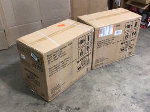 Husky  Regular Duty Welded 24-Gauge Steel Wall Mounted Garage Cabinet in Black (24 in. W x 18 in. H x 12 in. D), Lot of 2, Review all pictures