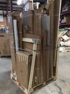 Mix Lot of Shelving, racks Customer returns, varies sizes and conditions Review all pictures