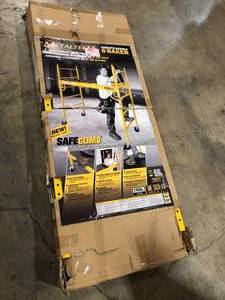 lot 4 image: MetalTech  Safeclimb Baker Style Scaffold Rolling Platform, 1100 lbs. Load Capacity, 6 ft. W x 6.25 ft. H x 2.5 ft. D, Steel, Open Box, Review all pictures