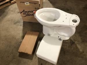 lot 12 image: American Standard  Cadet 3 1.28 GPF Single Flush Toilet, Customer return, Review all pictures