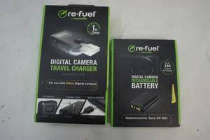 Refuel Digital battery, travel charger