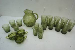 vintage anchor hocking Milano glassware