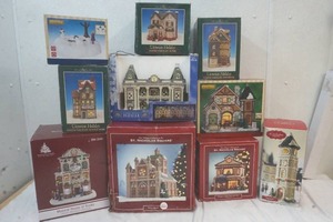 holiday ceramic houses and church