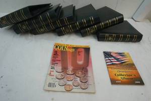6 coin collector binders with sleeves