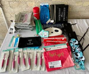 Large Lot of School Supplies Pencil Holders and More